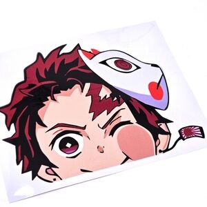 Sticker ✦ Demon Slayer Tanjiro Put Your Mask On ✦ Waterproof Vinyl Anime Decal